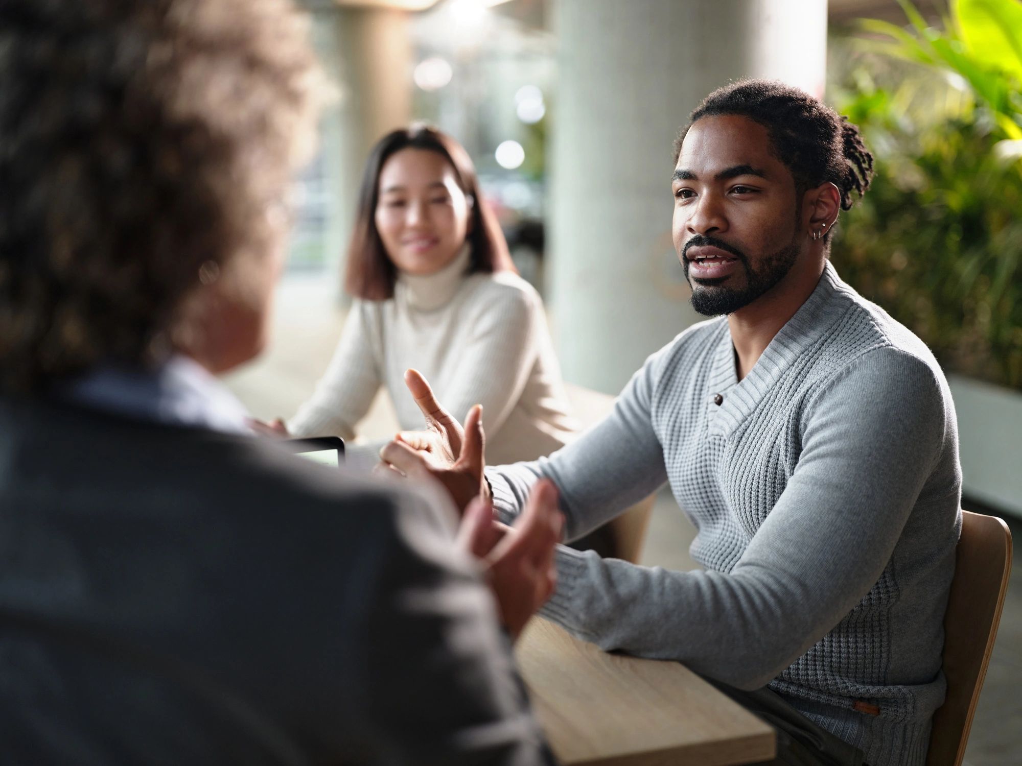 Consulting meeting with business owners